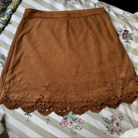 Suede Mini Skirt - Picture 1 of 6
